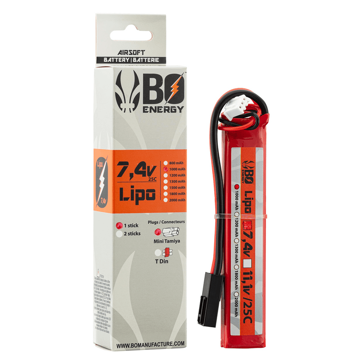 Batterie Lipo 2S 7.4V 1000mAh 25C